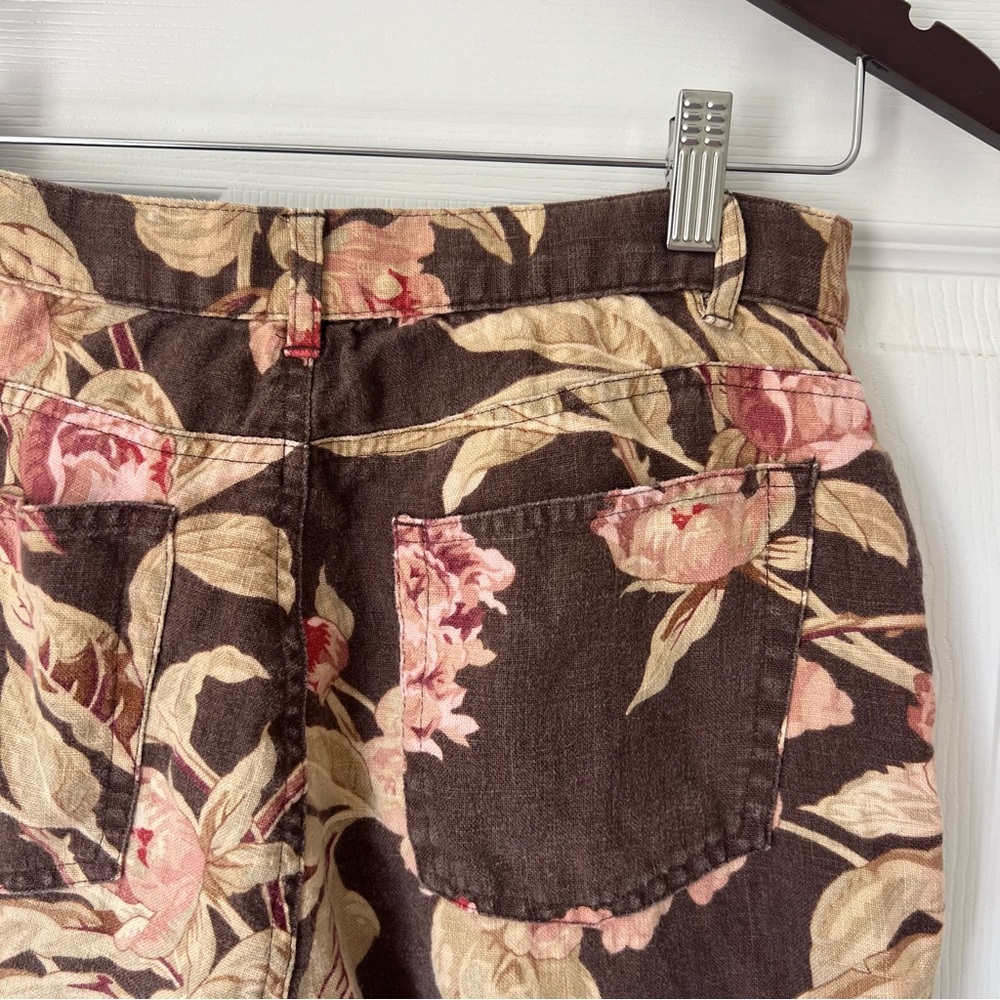 100% Linen Lauren Ralph Lauren Mid-Rise Floral Pants - Women’s Size 4 - Picture 8 of 8